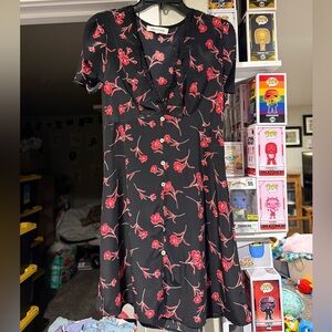 🥒Nikki Erin Black and red Floral dress